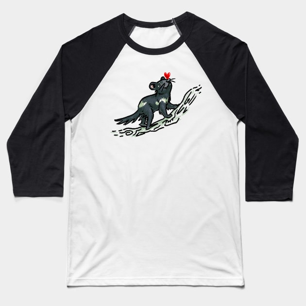 Tasmanian Devil Baseball T-Shirt by GameQuacks